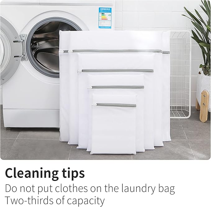 3 Pack Small Mesh Laundry Bags by MDSXO- Small Durable Lingerie Delicates Bag for Washing Machine for Socks, Bra, Mask,Baby Clothes 10 * 12 inch [3 Pack]