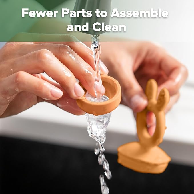 Haakaa Baby Fruit Food Feeder & Mini Freezer Nibble Tray Combo, Breastmilk Popsicle Molds for Baby Cooling Relief, BPA Free Silicone Feeder for Safe Infant Self Feeding, 4 Month+ (Pumpkin)