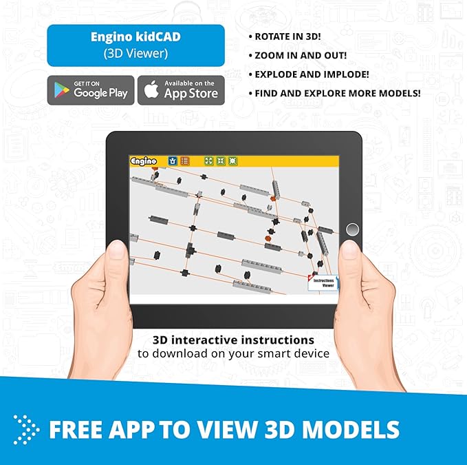 Engino STEM Toys, 16 Models in 1, Mechanics Levers & Linkages, Construction Toys for Kids 9+, Educational Kit, Gift for Boys & Girls, Fun Kids Activities, Engineering Kit