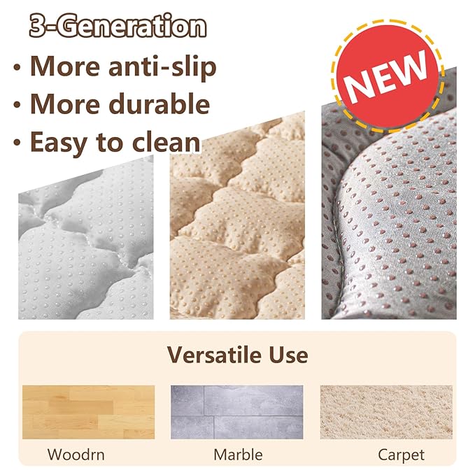 Baby Play Mat, 43x43 Mat with Super Soft Touch, Activity Mat with Upgraded Anti-Slip Bottom, Machine Washable Crawling Mat for Floor & Picnic(Animal Alphabets)