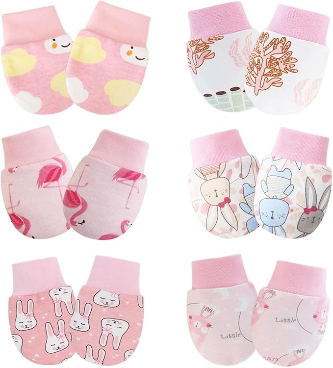 Baby Mittens No Scratch Mittens Infant Soft Gloves Mittens for 0-6 Months Boys Girls