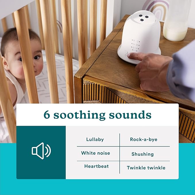 Homedics Sound Machine and Projector with 6 Soothing Sleep Sounds for Your Baby and Kids and Tilt Projector with 9 Images to Help Your Kids Fall Asleep