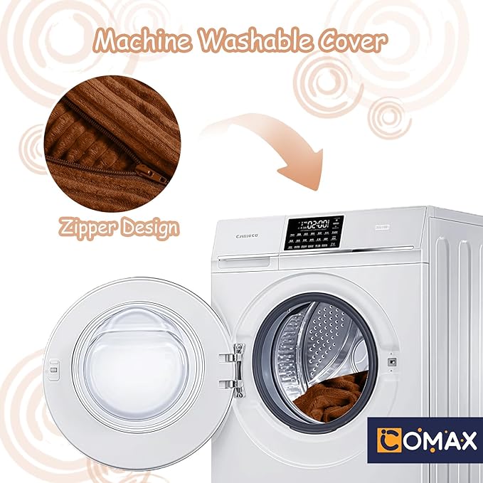 COMAX Kids Bean Bag Chair Turn into Beanbag Bed, Toddler Bean Chair Corduroy for Girl Boy Sleeping, Lazy Children Bean Bags with Filler, Convertible Child Floor Mattress, Orange