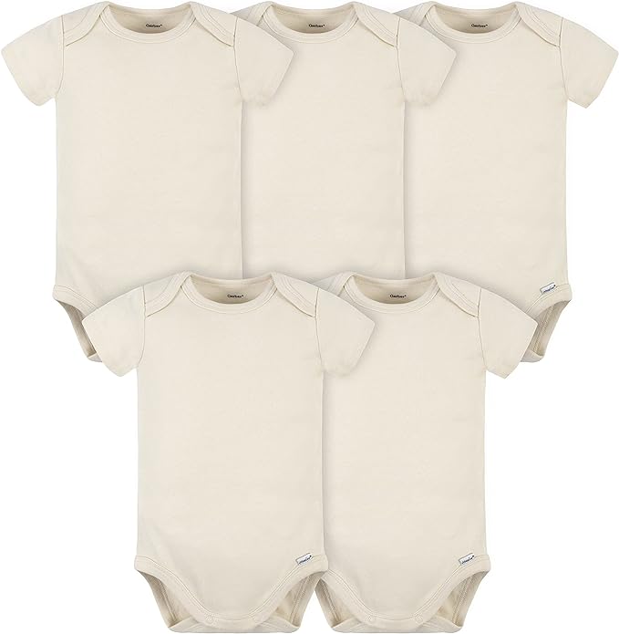 Gerber baby-boys 5 Pack Onesies Multi-packs Bundle Interlock 180 Gsm
