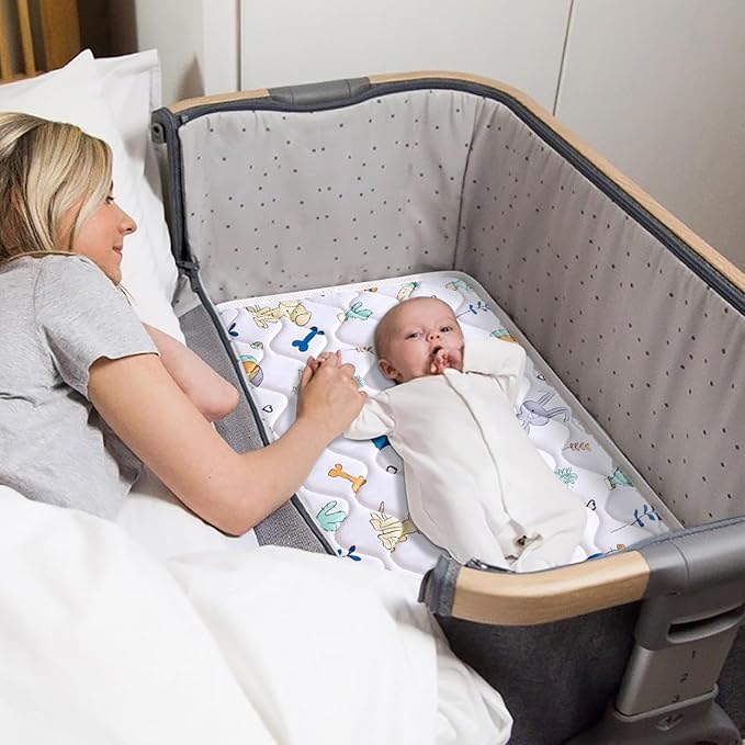 Baby Bassinet Mattress 35x 20 inches- Firm Support and Comfort Premium Foam,Noiseless and Odorless,Hypoallergenic Small Crib Mattress, Fits Moses Basket, Dual Sided with Soft Breathable Fabric