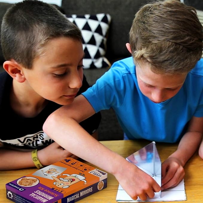 Einstein’s Magical Mirrors LAB Science Kit for Kids. STEM for Boys & Girls Aged 6 and Above. Over a Dozen of Exciting Experiments Inside. Detailed Picture Guide Included. Award Winning Science kit!