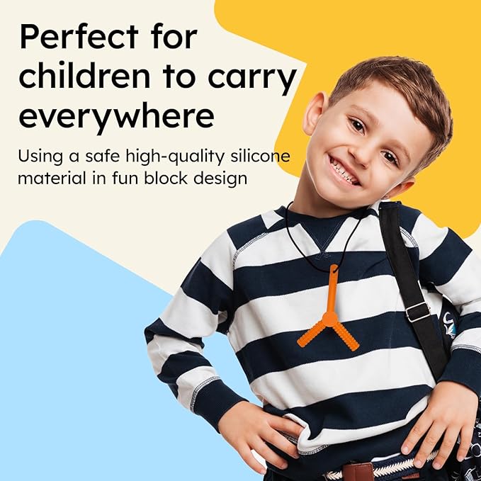 Gafly FlexiChew (Level 1, 2, 3) - Chew Necklaces for Sensory Kids - Autism Chew Toys Sensory with Three Levels of Hardness - Chewy Necklace Sensory - Silicone Made Chew Tubes for Kids