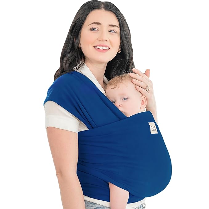 KeaBabies Baby Wrap Carrier - All in 1 Original Baby Carrier Newborn to Toddler Sling, Easy to Wear, Hands Free Bonding, Lightweight, Breathable Infant Wraps (Cobalt Blue)