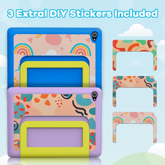 Kids Tablet｜Upgraded Android 14 Tablet 10 inch for Kids with Protective Case｜Octa-Core｜64GB｜1TB TF Card Expandable｜Dual Camera｜Parental Control｜Great Gift for Toddler(Blue)