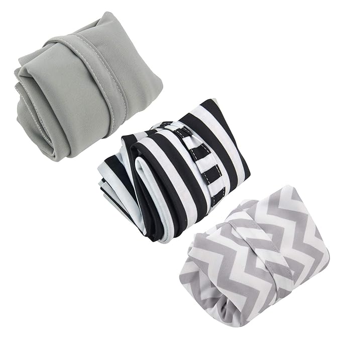 ALVABABY 3pcs Baby Cloth Diaper Wet Dry Bags Waterproof Reusable with Two Pockets Travel Beach Pool Daycare Soiled Baby Items Yoga Gym Bag for Swimsuits or Wet Clothes M Size 3L-ZM01