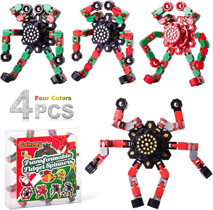 Fidget Spinners for Kids and Adults Christmas Fidget Toys Gifts, Stress Relief Sensory Toys for Boys and Girls Fingertip Gyros for ADHD Autism for Kids Birthday Gifts