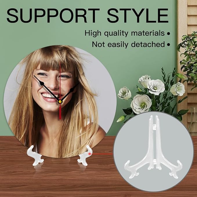 Generic Custom Clocks for Walls Personalized Clocks with Picture That PVC Customized Round Silent Clock for Living Room Creative, 12inch-30cm