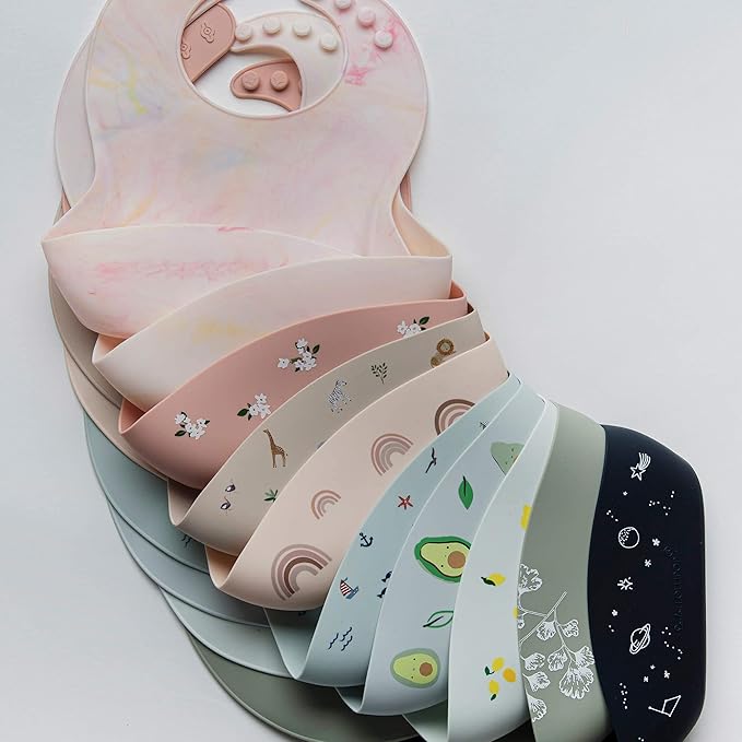 Loulou Lollipop Soft, Waterproof Silicone Feeding Bib for Babies and Toddlers