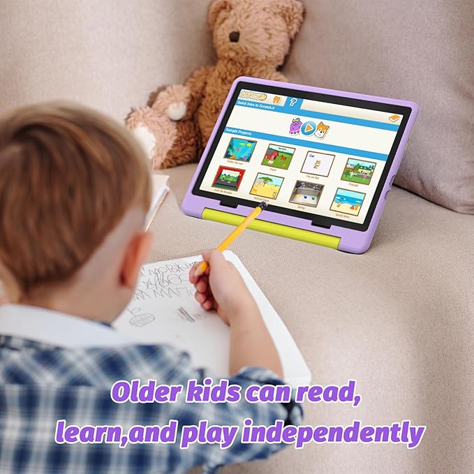 Kids Tablet, Android 14 Tablet for Kids 10 inch Octa-Core with Case, 64GB 1TB TF Card Expandable for Toddler Children, Parental Control, Dual Camera, WiFi,Gift