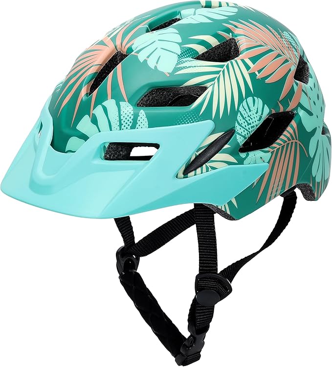 Kids Bike Helmet, Youth Toddler Boys Girls Helmets, 2 Size Adjustable for Ages 2-3-5-8-14 Years, Child Helmet with Visor and LED Light, Lightweight Multi-Sport Bicycle Scooter Cycling Helmets