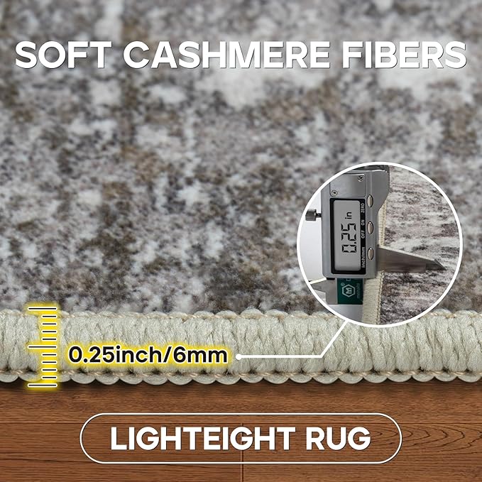 8x10 Area Rugs for Living Room Rug Washable: Modern Large Rug for Dining Room Bedroom Carpet Non Slip 8 by 10 Indoor Abstract Nursery Home Office Black Gold