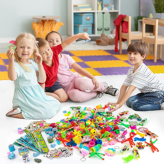 300-Piece Kids Party Favors Toys Kit for Birthdays, Classroom Prizes, Easter Egg Hunts, Carnivals & More