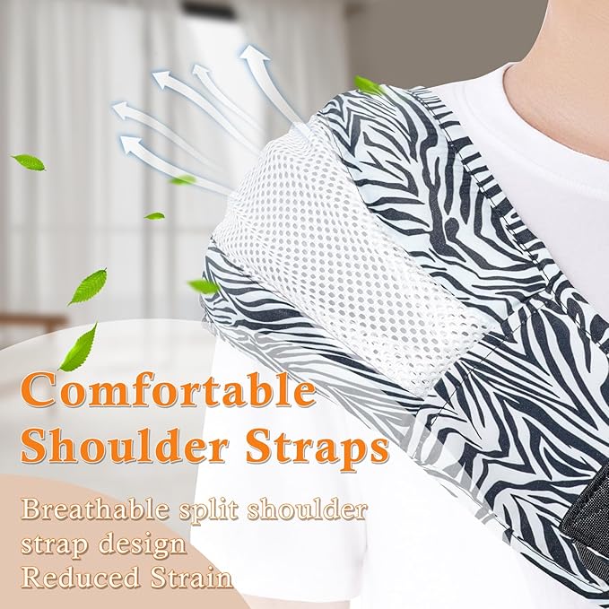 Baby Carrier Newborn to Toddler-Adjustable Baby Sling Carrier,Toddler Carrier for 25-60lbs,Comfortable Baby Sling for Hands-Free Carrying (Black & White Zebra Print)