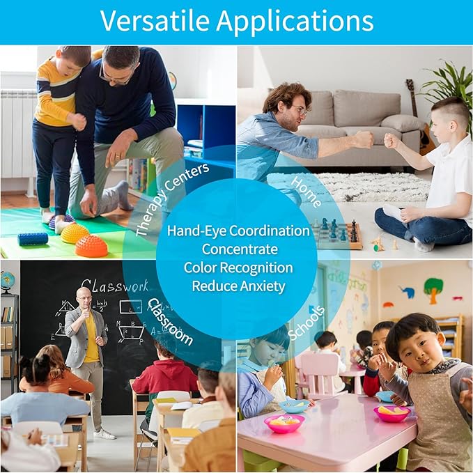 Art3d 6”x6” Square Sensory Fidget Liquid Motion Tiles for Kids, Toddler, Teens - Interactive Soft Gel Liquid Play Mats for Home, Schools, Playrooms, Multi-Pack of 12 Tiles