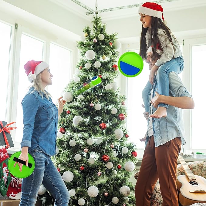 Ayeboovi Toss and Catch Ball Set Outdoor Yard Beach Pool Toys Games for Kids Family Sports 8 Paddles 4 Balls for Toddlers Boys Girls Ages 3-12 Boys Girls Birthday Gift