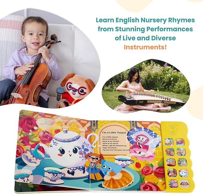 GO GO Creative Nursery Rhymes: Nursery Rhyme Books, Sound Books, 9 Songs, Musical Books for Toddlers 1-3, Talking Books for Toddlers 1-3, Music Books for Toddlers 1-3, Baby Music Book