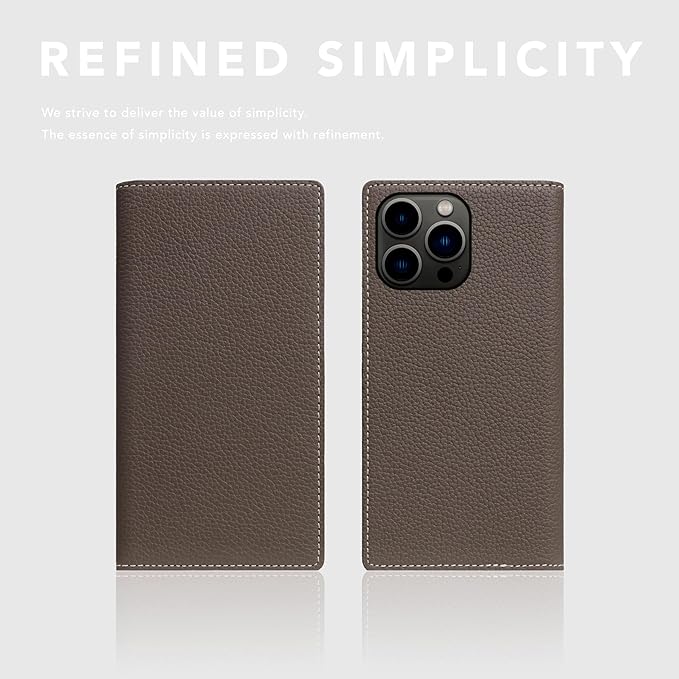 D8 Full Grain Leather Wallet Case for iPhone 15 Pro - [2-in-1] Handcrafted Detachable Diary Style with Magnetic MagSafe Back Cover, Gift Box Included (Etoffe Cream)