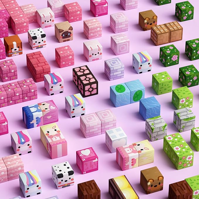 GobiDex 200PCS Magnetic Blocks Kid Building Toys for 3+ Years Old Girls, Upgraded STEM Sensory Gifts for Princess, Kids Magnets Game for Toddler