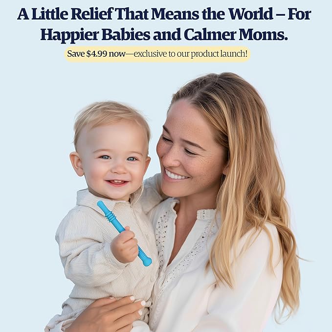 Babies Teether Teething Toys , Montessori Toy Teethers for 0-36 Months, Infant Sensory Relief Teething Stick Toys, Parent Baby Essentials, Baby Gift Teether – BPA‑Free, Food‑Grade Silicone 6 Pack