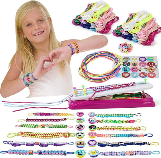 IQKidz Friendship Bracelet Making Kit - Make Bracelets Craft Toys for Girls Age 8-12 yrs, Cool Birthday Gifts for 6 7 9 10 11 Years Old Kids, Christmas Gift Set