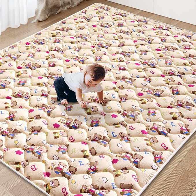 CotanLyama Baby Play Mat - 79" X 71",Premium Thicker Foam One-Piece Crawling Mat, Machine Washable, Extra Large Anti-Slip Activity Playmat for Babies, Toddlers & Infants