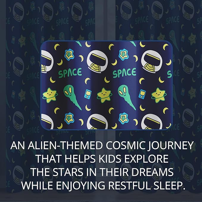 Kids Space Constellation Planets Blackout Curtains - 100% Blackout, Thermal Insulated, Noise Reducing, Perfect for Kids Room and Nursery, 2 Panels (Constellation Planets, W52×L63)