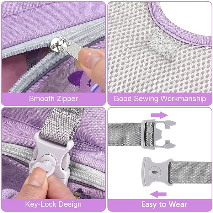 Accmor Toddler Harness Leash, Cute Deer Kids Harness + Anti Lost Wrist Link, Collapsible Child Leash for Outdoor Travel, Portable Baby Walking Harness Protector Wristband Strap for Baby Girls