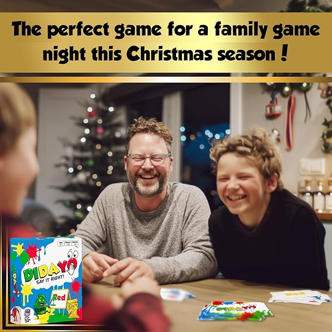 DiDaYo - Fast Paced Family Games, Brain Teaser Card Game for Kids 8-12, Ideal Speed Color Game for Teens and Adults, Fun Slumber Party Games, 2-8 Players, Travel Friendly