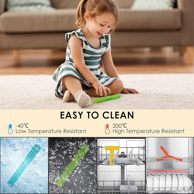 ERKOON Sensory Chew Toys for Autistic Children, 4 Pack Silicone Chewy Tube Oral Motor Tools for Sensory Kids with Autism, Biting, ADHD, SPD, Chewies with Special Needs, Teething Sticks Toys (4 Pack#3)