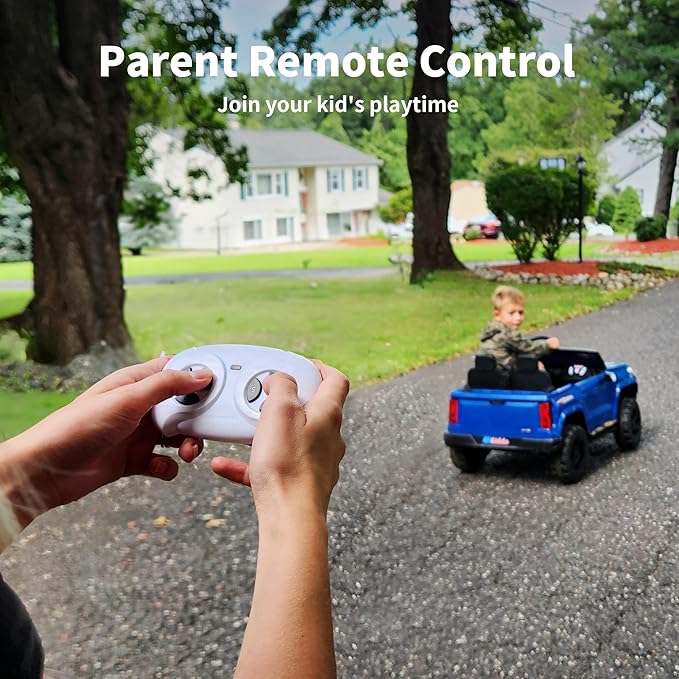 24V 10Ah Ride on Toy for Big Kids, 4WD 2 Seater Electric SUV Kids Car to Drive w/Remote Control, 4x200W Motors - Blue