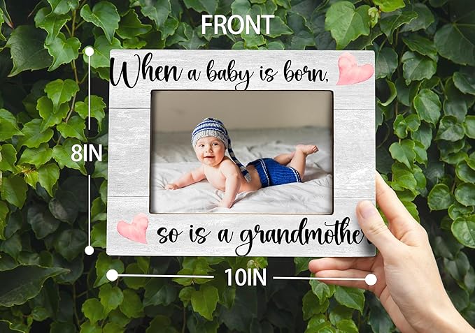 First Time Grandma Gifts, New Grandma Gifts First Time 2025, Grandma Frame, When a Baby is Born So is a Grandmother, Picture Frame, Photo Frame 8X10