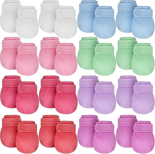 Adjustable Baby Mittens No Scratch Newborn Cotton Breathable Gloves Warm Baby Mitts for Boys Kids