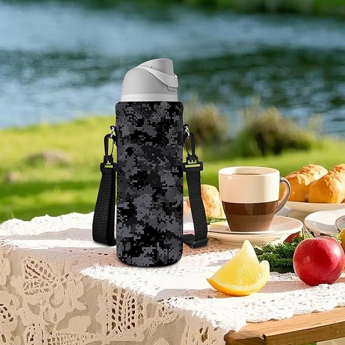 AUPET Water Bottle Bag Carrier,24oz/32oz Insulated Neoprene bottle Sling Holder Case Pouch Cover for 1000ML/750ML Bottles with Shoulder Strap for walking