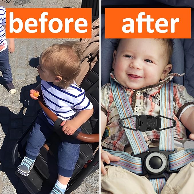 Anti Escape Safety Clip Baby Harness Chest Clips, Chest Strap Lock Prevent Children/Kids(Under 1.5 Years Old) Taking Their Arms Out of High Chairs/Strollers/Reins(2 Pack)