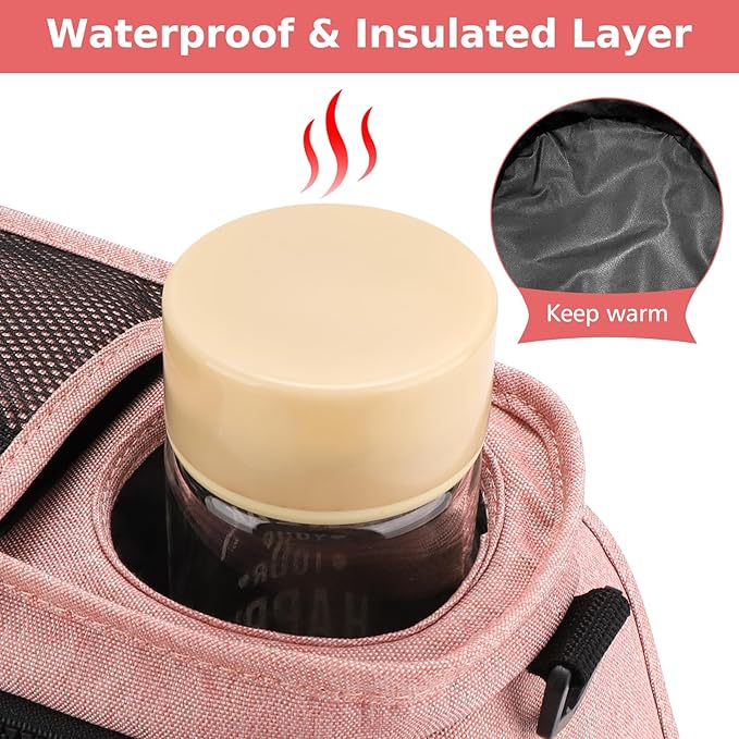 Accmor Universal Stroller Organizer with Insulated Cup Holder Detachable Phone Bag and Shoulder Strap, Stroller Bag Caddy Organizer Accessories Fits for Uppababy, Baby Jogger, Britax Strollers