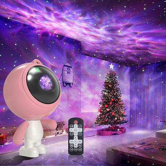 AIRIVO Astronaut Galaxy Projector, Star Projector for Bedroom, Robot Galaxy Projector Night Light for Kids, Bluetooth Speaker Ceiling Projector, Room Decor Gifts for Adults, Teens, Christmas