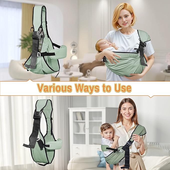 Baby Carrier Newborn to Toddler,Adjustable Baby Sling Carrier,Comfortable and Lightweight Toddler Carrier for 25-60 lbs,Ideal for Shopping Travelling