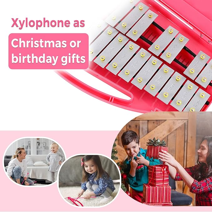 EASTROCK 25 Notes Glockenspiel Xylophone for Kids, Professional Music Teaching, Gifts
