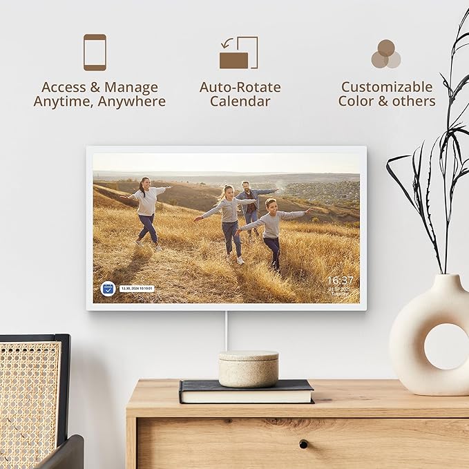 Dragon Touch 24 inch Digital Calendar Chore Chart – Interactive Touchscreen, Smart Family Planner, Hearth Display Desk Digital Calendar Seamless Scheduling