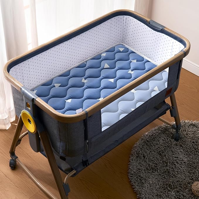 Baby Bassinet Mattress 35x 20 inches- Firm Support and Comfort Premium Foam,Noiseless and Odorless,Hypoallergenic Small Crib Mattress, Fits Moses Basket, Dual Sided with Soft Breathable Fabric