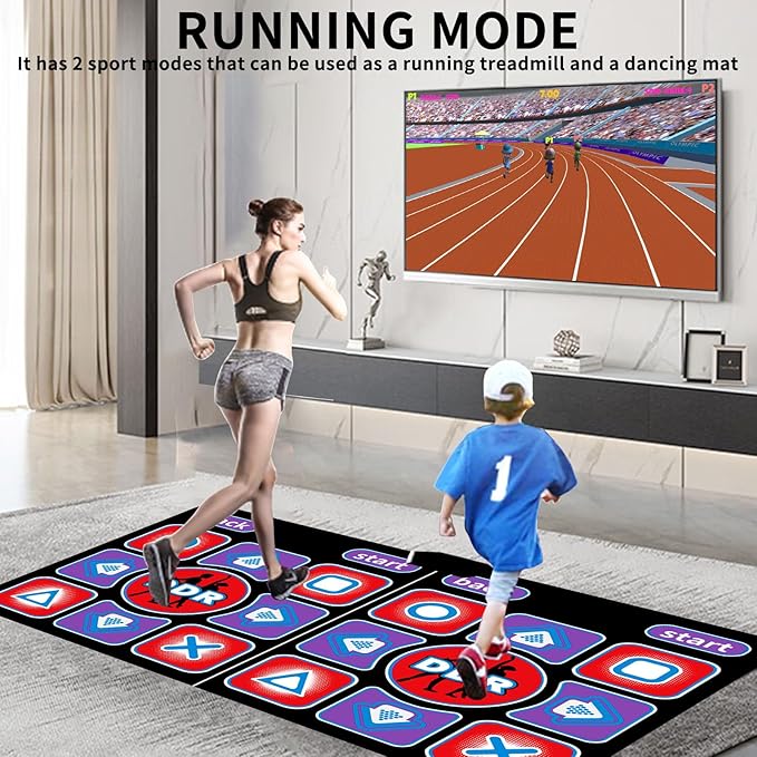 Dance Mat for Adults and Kids - Wireless Dance Pad Game for TV, Fun Kids Dancing Exercise Game,Plug and Play,Birthday Ideas for Girls and Boys,Red