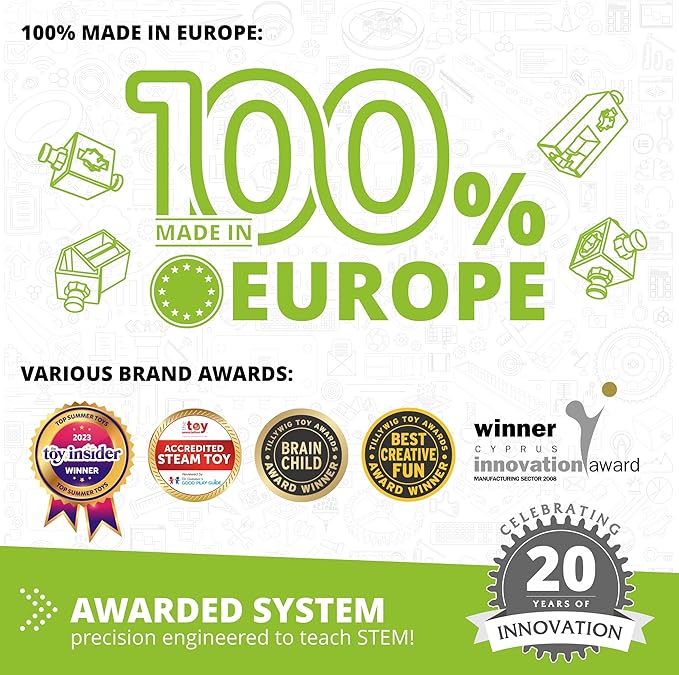 Engino STEM Kit, Learning About Dinosaurs, Building Toys for Kids 9+, STEM Projects, Learning & Education Toys, Engineering Kit, Gifts for Boys & Girls (5 Motorized Models)