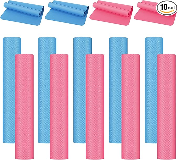 10 Pack Yoga Mats Bulk, 68'' x 24'' x 4mm Thick Yoga Mats for Kids and Adult Gym Mats Bundle Latex Free Exercise Mats with Non Slip Texture for Outdoor Yoga, Pilates or Workout
