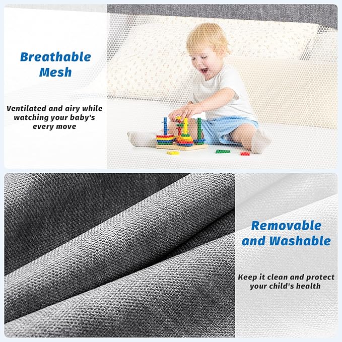 3-Piece California King Size Bed Rails for Toddlers, with Headboard Rod -Height Adjustable Baby' Safety Bed Rails Guard for California King Size Bed(3Pack 82.7"x82.7"x70.8"-Gray)