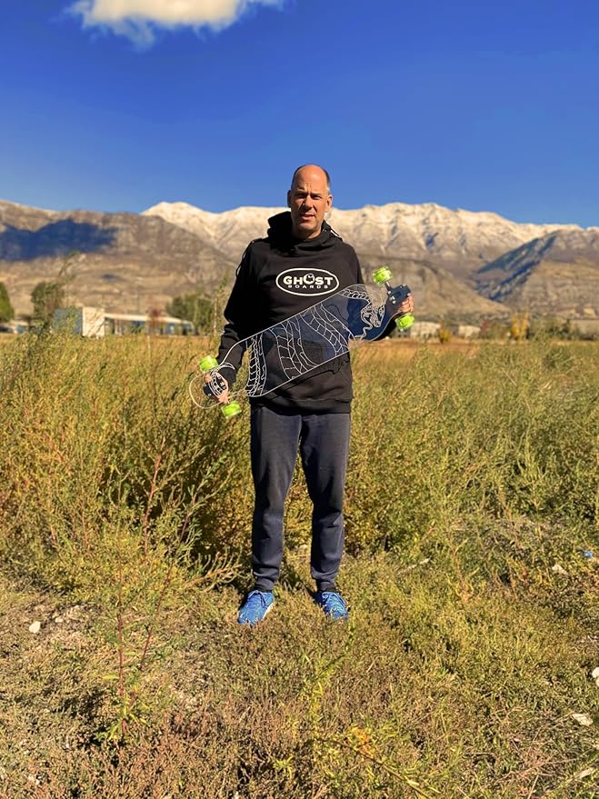 Clear Longboard Skateboard - Transparent Acrylic Long Boards with Light-Up LED Wheels for Smooth Rides - Ride The Streets in Style with Longboard Built for Beginners & Pros Alike